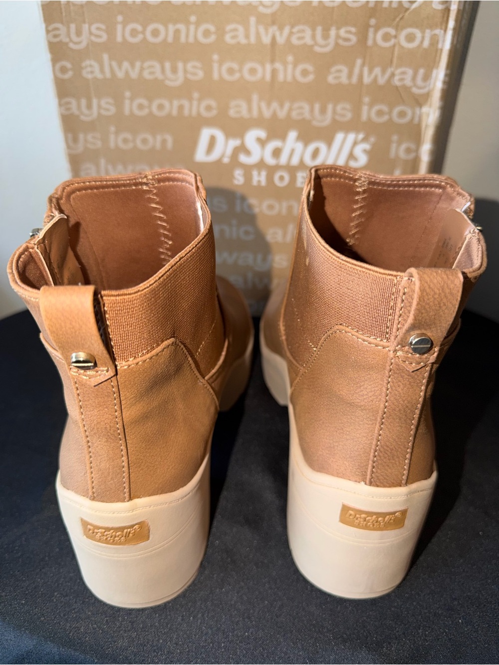 Dr. Scholl's Camel Platform Chelsea Ankle Boots - Picture 9 of 10